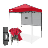 EAGLE PEAK Instant Pop Up Canopy with Adjustable Sun Wall 6x4 ft, Straight Lightweight Compact Portable Tent with Carry Bag