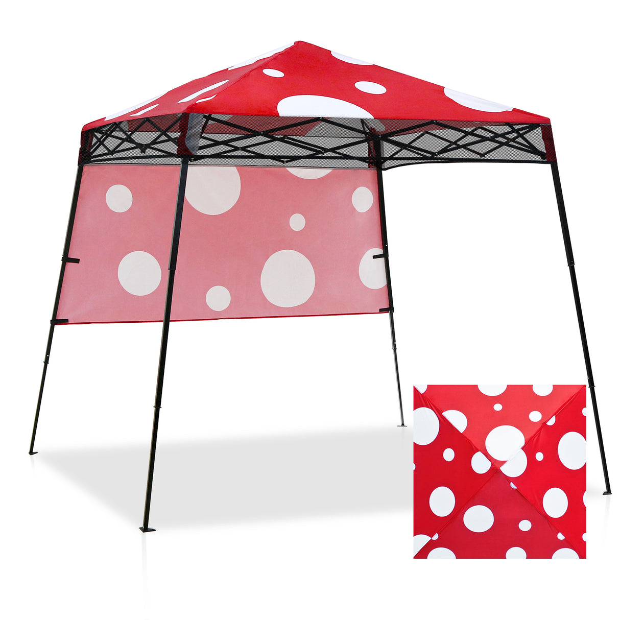 Eagle Peak SHADE GRAPHIX 8x8 Day Tripper Pop Up Canopy Tent with Backpack (Red Mushroom Top)