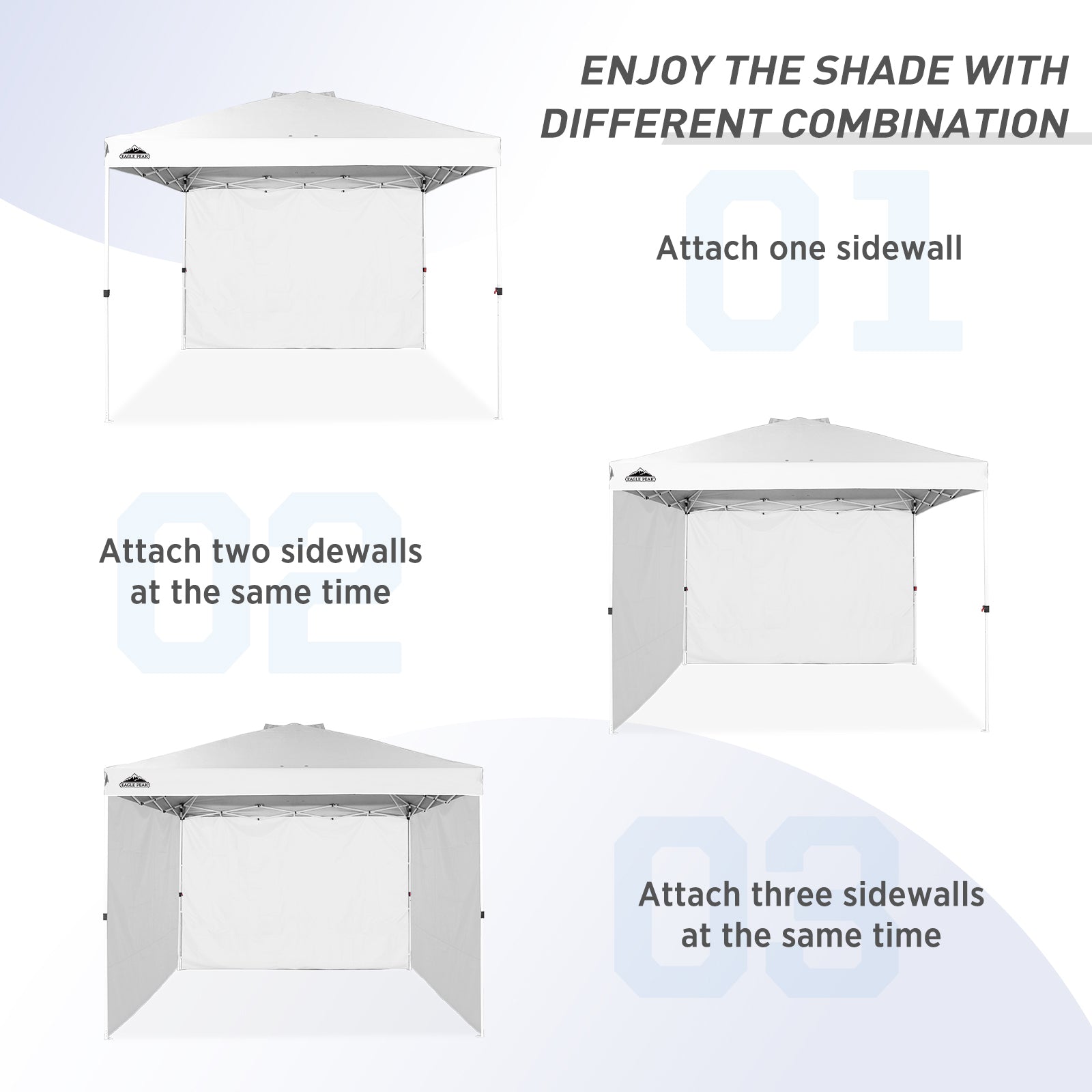 Canopy SunWall for E100 10x10 Straight Leg Pop Up Canopy, 1