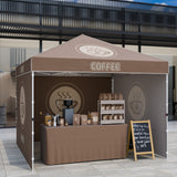 Canopy Tent with 3 Wall Panels with Your Logo and Custom Design 10x10 ft - Eagle Peak Custom Canopy Tent