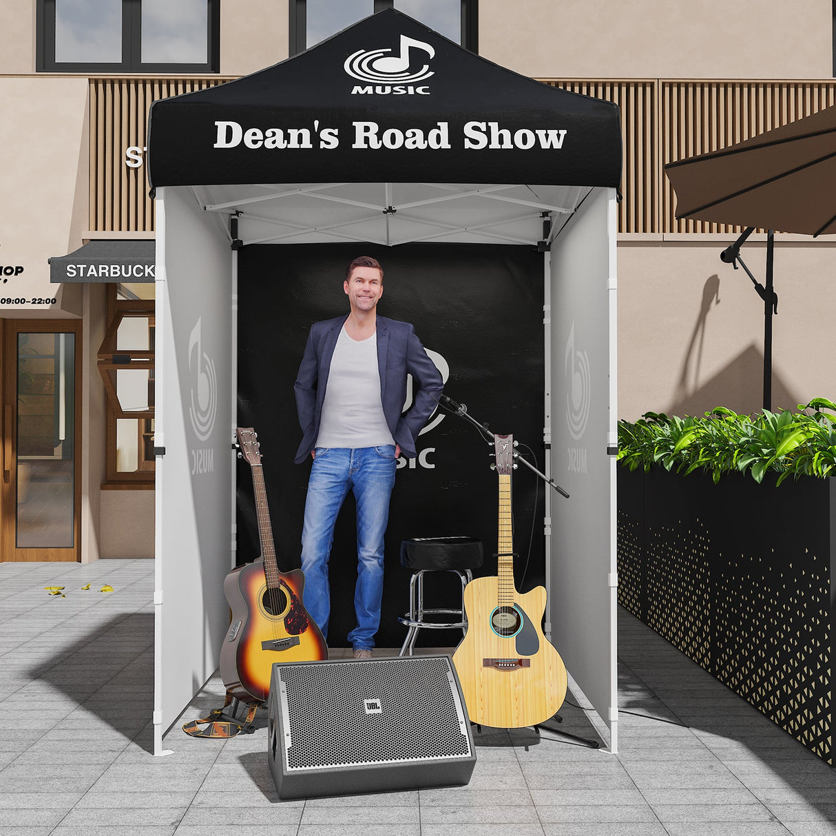 Canopy Tent with 3 Wall Panels with Your Logo and Custom Design 5x5 ft - Eagle Peak Custom Canopy Tent