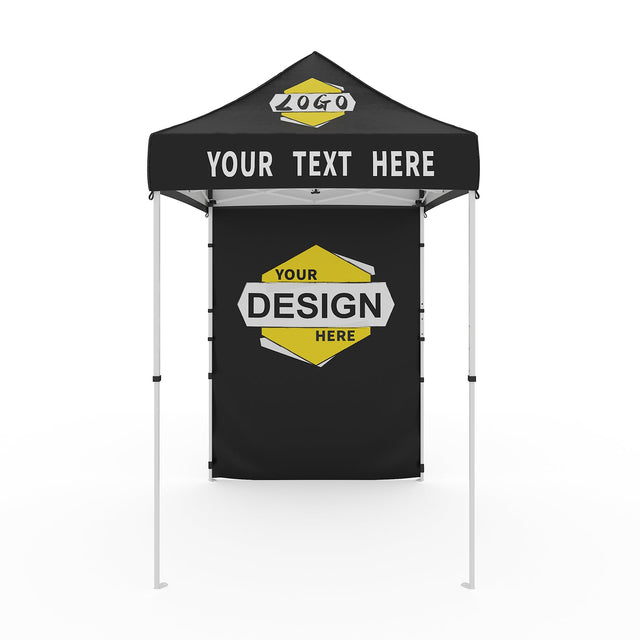 Canopy Tent with One Wall Panel with Your Logo and Custom Design 5x5 ft - Eagle Peak Custom Canopy Tent