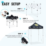 Canopy Tent with One Wall Panel with Your Logo and Custom Design 5x5 ft - Eagle Peak Custom Canopy Tent
