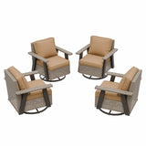 Classic Wicker 360° Swivel Glider Chair, Set of 4, Beige/Beige, Red, Dark Blue, Tan, Black - Eagle Peak Custom Canopy Tent