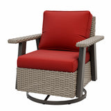 Classic Wicker 360° Swivel Glider Chair,Set of 1, Beige/Beige, Red, Dark Blue, Tan, Black - Eagle Peak Custom Canopy Tent