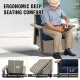 Classic Wicker Patio Bistro Set of 2, Beige/Beige, Red, Dark Blue, Tan, Black - Eagle Peak Custom Canopy Tent