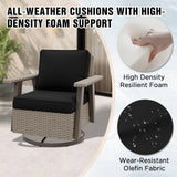 Classic Wicker Patio Bistro Set of 3, Beige/Beige, Red, Dark Blue, Tan, Black - Eagle Peak Custom Canopy Tent