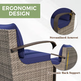 Coastal Vista Outdoor Patio Furniture Set w/ Sectional Sofas, and Coffee Table, Seats 5 - Eagle Peak Custom Canopy Tent