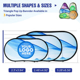 Custom A Frame Pop Up Banner Display, Vertical/Triangle/Oval/Circle/Horizontal - Eagle Peak Custom Canopy Tent