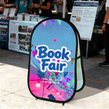 Custom A Frame Pop Up Banner Display, Vertical/Triangle/Oval/Circle/Horizontal - Eagle Peak Custom Canopy Tent