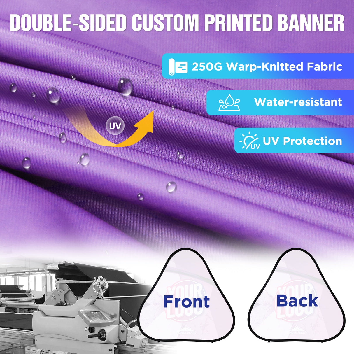 Custom A Frame Pop Up Banner Display, Vertical/Triangle/Oval/Circle/Horizontal - Eagle Peak Custom Canopy Tent