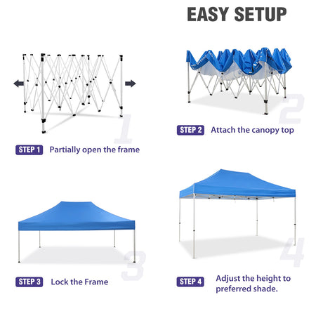 Custom Aluminum Canopy Tent with 3 Wall Panels with Logo and Prints 10x15 ft - Eagle Peak Custom Canopy Tent