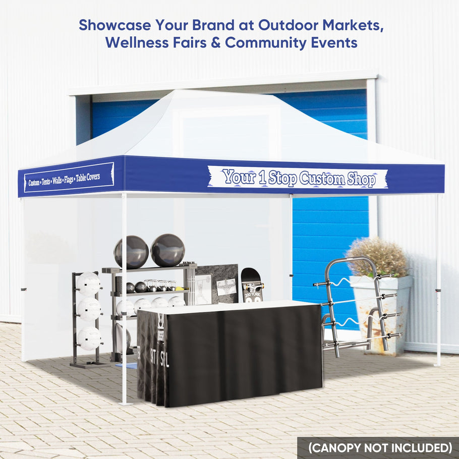 Wrapping Canopy Custom Canopy Valance Wrap Banner with Business Logo for 10x10 Pop Up ...