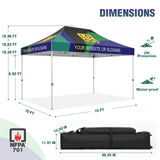 Custom Canopy Tent 10x15 with Logo, Custom Vendor Tent - Eagle Peak®