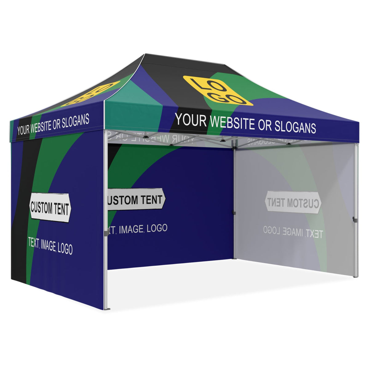 Custom Canopy Tent 10x15 with Logo, Custom Vendor Tent - Eagle Peak®