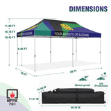Custom Canopy Tent 10x20 with Logo, Custom Vendor Tent - Eagle Peak®