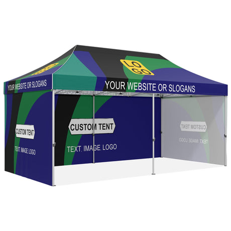 Custom Canopy Tent 10x20 with Logo, Custom Vendor Tent - Eagle Peak®