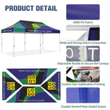 Custom Canopy Tent 10x20 with Logo, Custom Vendor Tent - Eagle Peak®