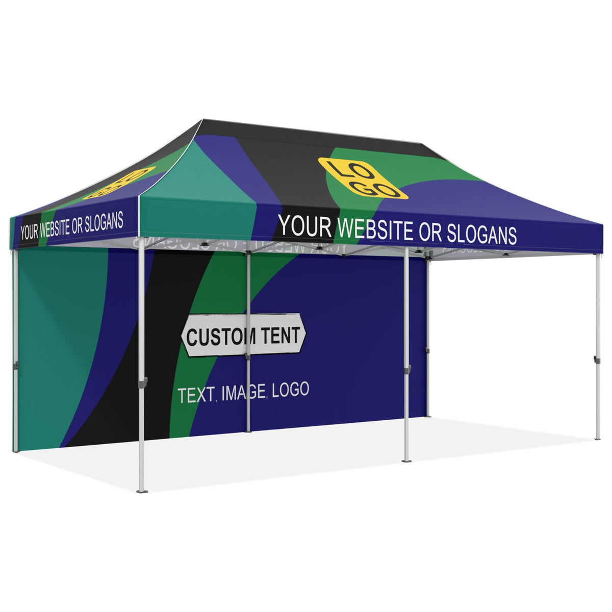 Custom Canopy Tent 10x20 with Logo, Custom Vendor Tent - Eagle Peak®