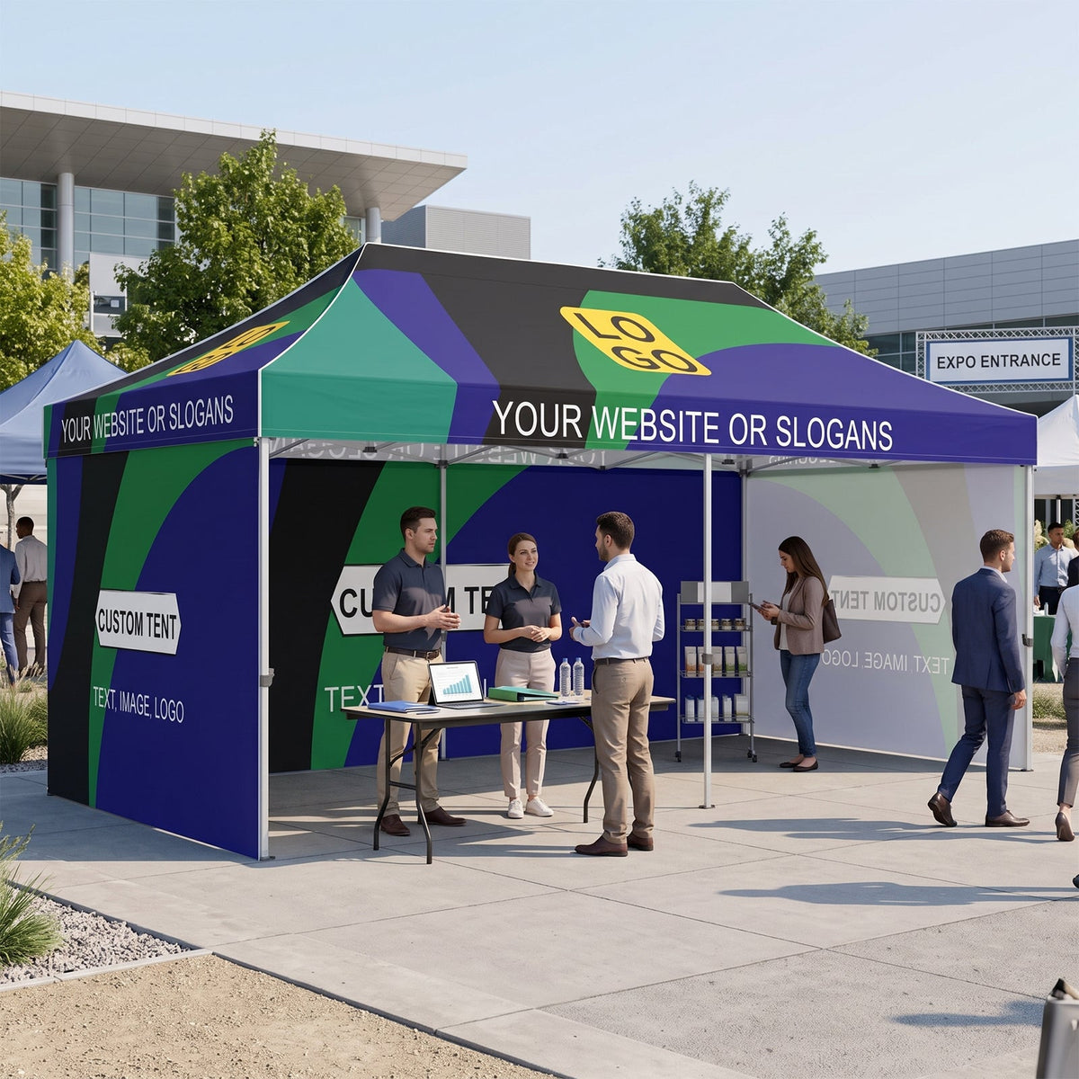 Custom Canopy Tent 10x20 with Logo, Custom Vendor Tent - Eagle Peak®