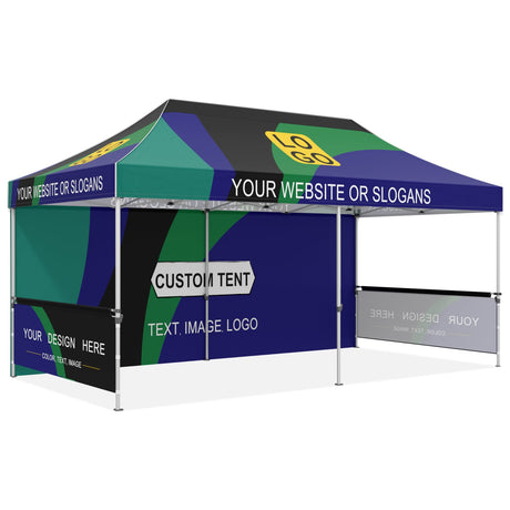 Custom Canopy Tent 10x20 with Logo, Custom Vendor Tent - Eagle Peak®