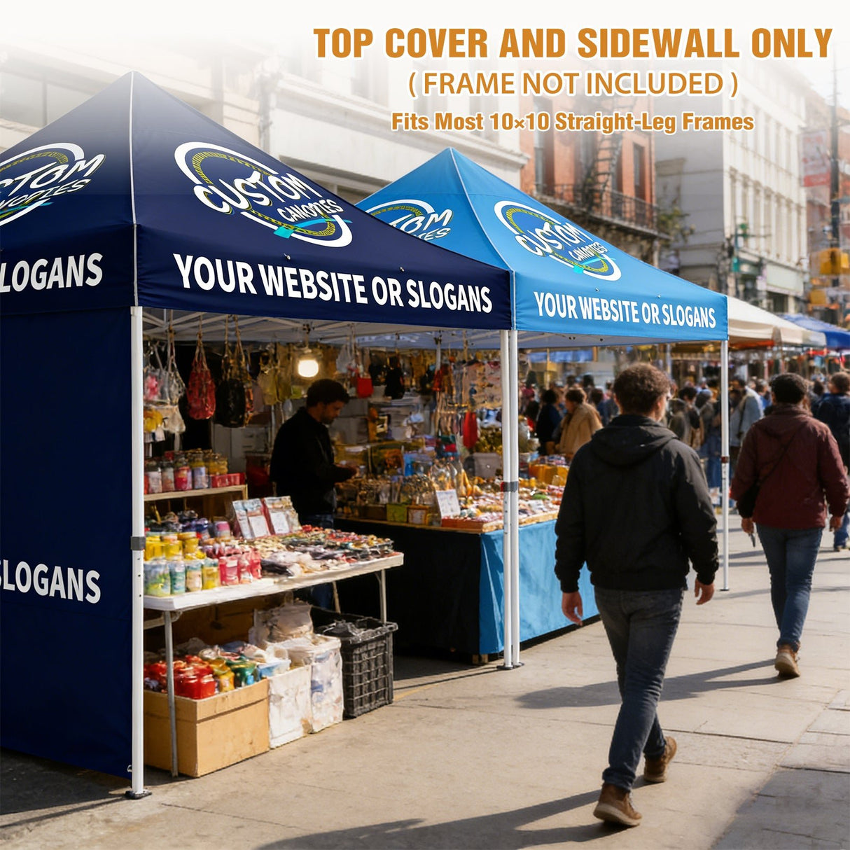 Custom Canopy Top Cover with Sidewall to Fit Your 10x10 Canopy Frame - Eagle Peak Custom Canopy Tent