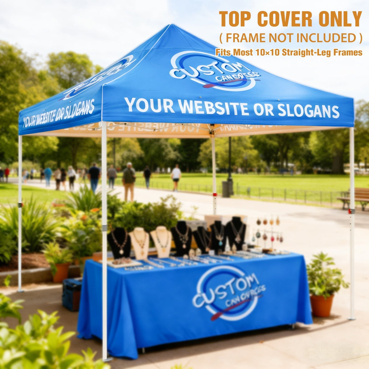 Custom Canopy Top Cover with Sidewall to Fit Your 10x10 Canopy Frame - Eagle Peak Custom Canopy Tent