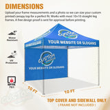 Custom Canopy Top Cover with Sidewall to Fit Your 10x10 Canopy Frame - Eagle Peak Custom Canopy Tent