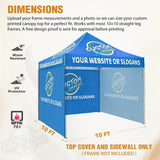 Custom Canopy Top Cover with Sidewall to Fit Your 10x10 Canopy Frame - Eagle Peak Custom Canopy Tent