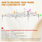 Custom Canopy Top Cover with Sidewall to Fit Your 10x15 Canopy Frame - Eagle Peak Custom Canopy Tent