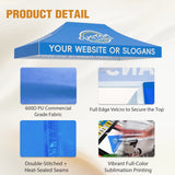 Custom Canopy Top Cover with Sidewall to Fit Your 10x15 Canopy Frame - Eagle Peak Custom Canopy Tent