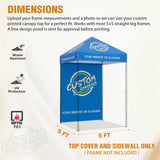 Custom Canopy Top Cover with Sidewall to Fit Your 5x5 Canopy Frame - Eagle Peak Custom Canopy Tent