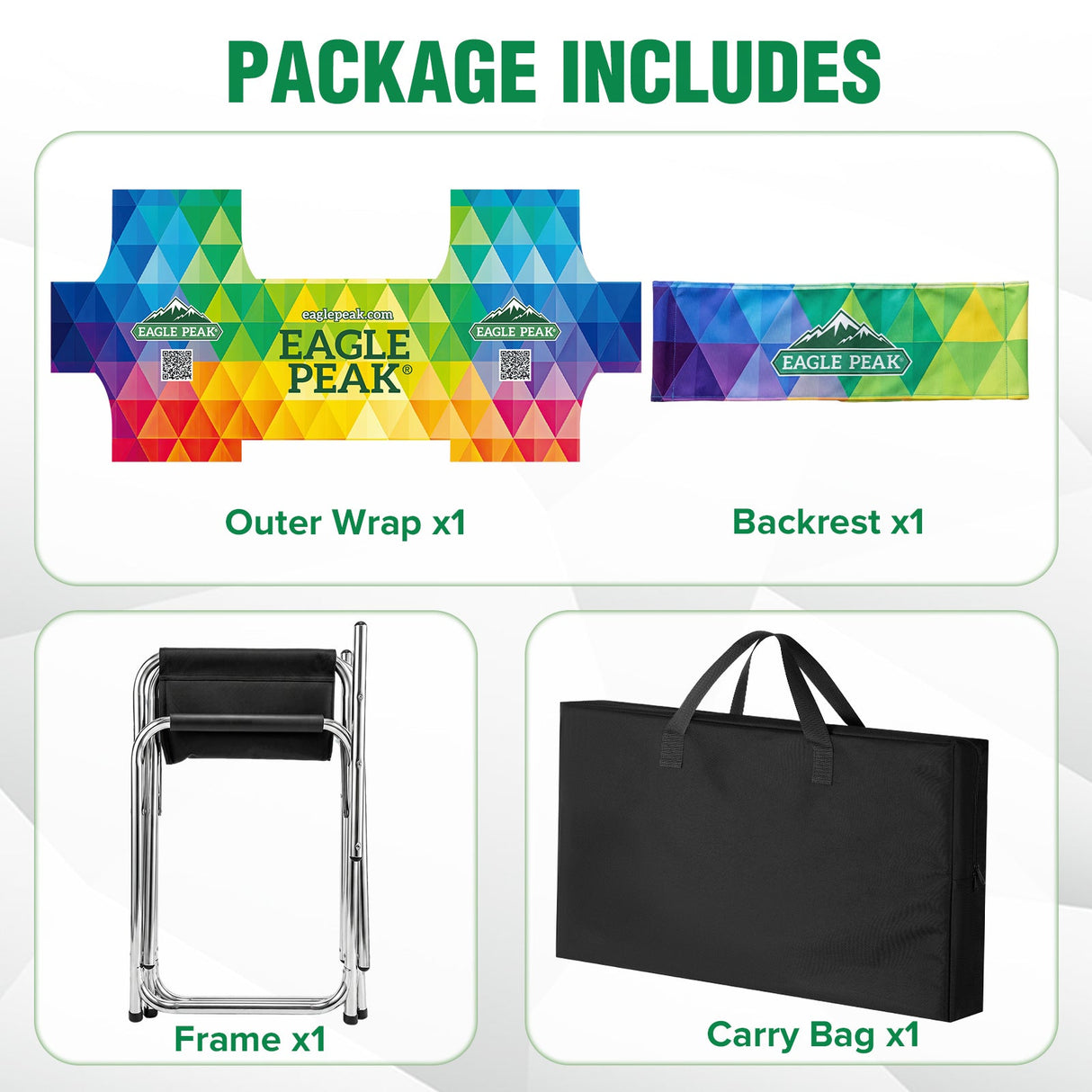 Custom Folding Director Chair with Backrest - Eagle Peak®