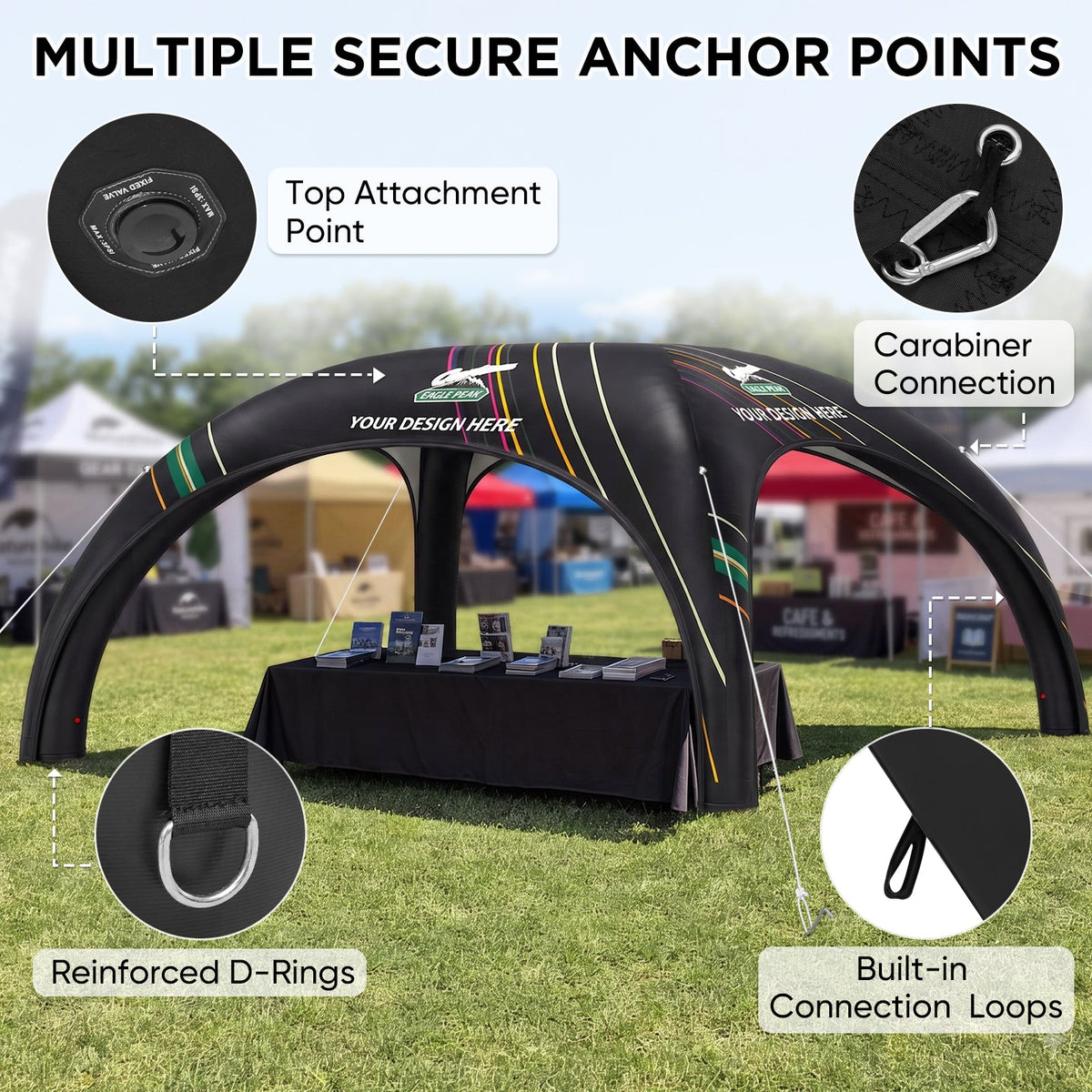 Custom Inflatable Event Tent with Logo, Spider Tent - Eagle Peak®