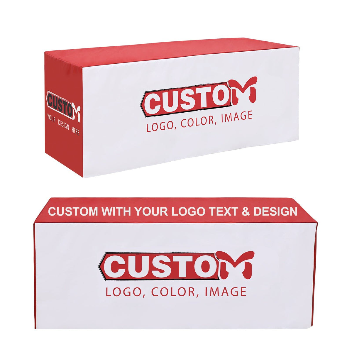 Custom Printed Standard Fit Cover with Your Logo and Design, 4/6/8ft - Eagle Peak®