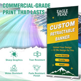 Custom Retractable Banner Stand with Your Business Logo - Eagle Peak