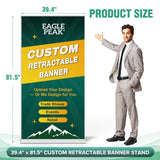 Custom Retractable Banner Stand with Your Business Logo - Eagle Peak
