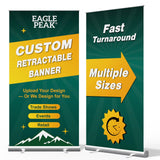 Custom Retractable Banner Stand with Your Business Logo - Eagle Peak®