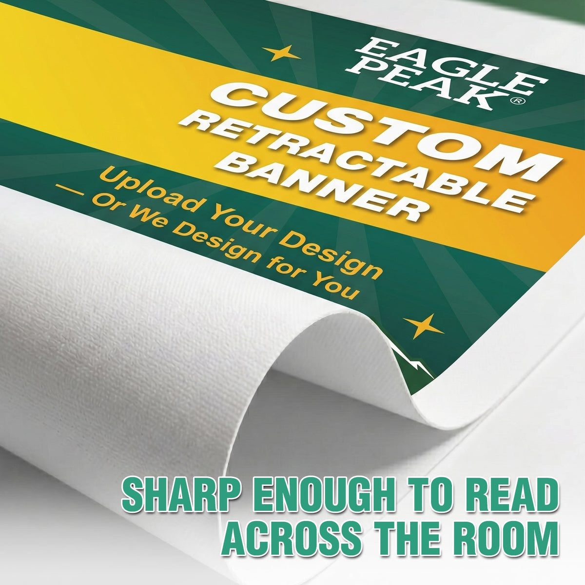 Custom Retractable Banner Stand with Your Business Logo - Eagle Peak®