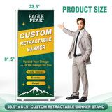 Custom Retractable Banner Stand with Your Business Logo - Eagle Peak