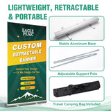 Custom Retractable Banner Stand with Your Business Logo - Eagle Peak