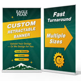 Custom Retractable Banner Stand with Your Business Logo - Eagle Peak®