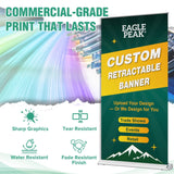Custom Retractable Banner Stand with Your Business Logo - Eagle Peak®