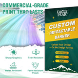 Custom Retractable Banner Stand with Your Business Logo - Eagle Peak®