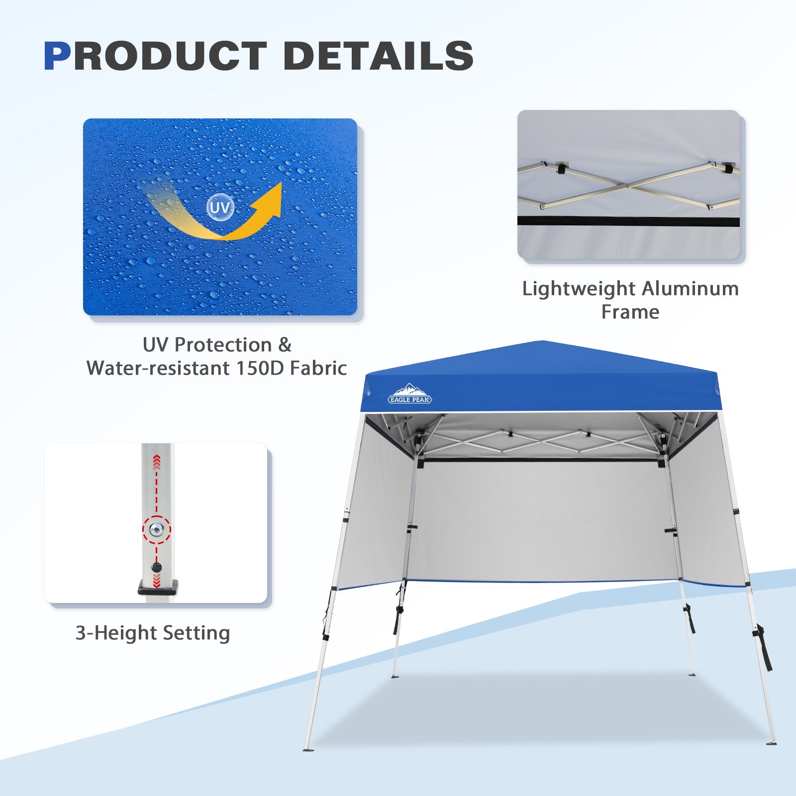 Day Tripper 8x8 Aluminum Super-Lightweight Slant Leg Pop Up