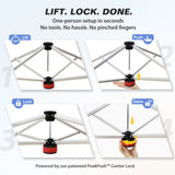Day Tripper 8x8 Aluminum Super - Lightweight Slant Leg Pop Up Canopy with 3 Removable Walls - Eagle Peak