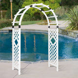 EAGLE PEAK Wood Arbor Garden Trellis Archway, Wedding Arch for Ceremony, Outdoor Wooden Pergola for Climbing Plant, 92 in