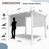 EAGLE PEAK 10x10 Metal Pergola with Textilene Top - Eagle Peak Canopy and Outdoor Products