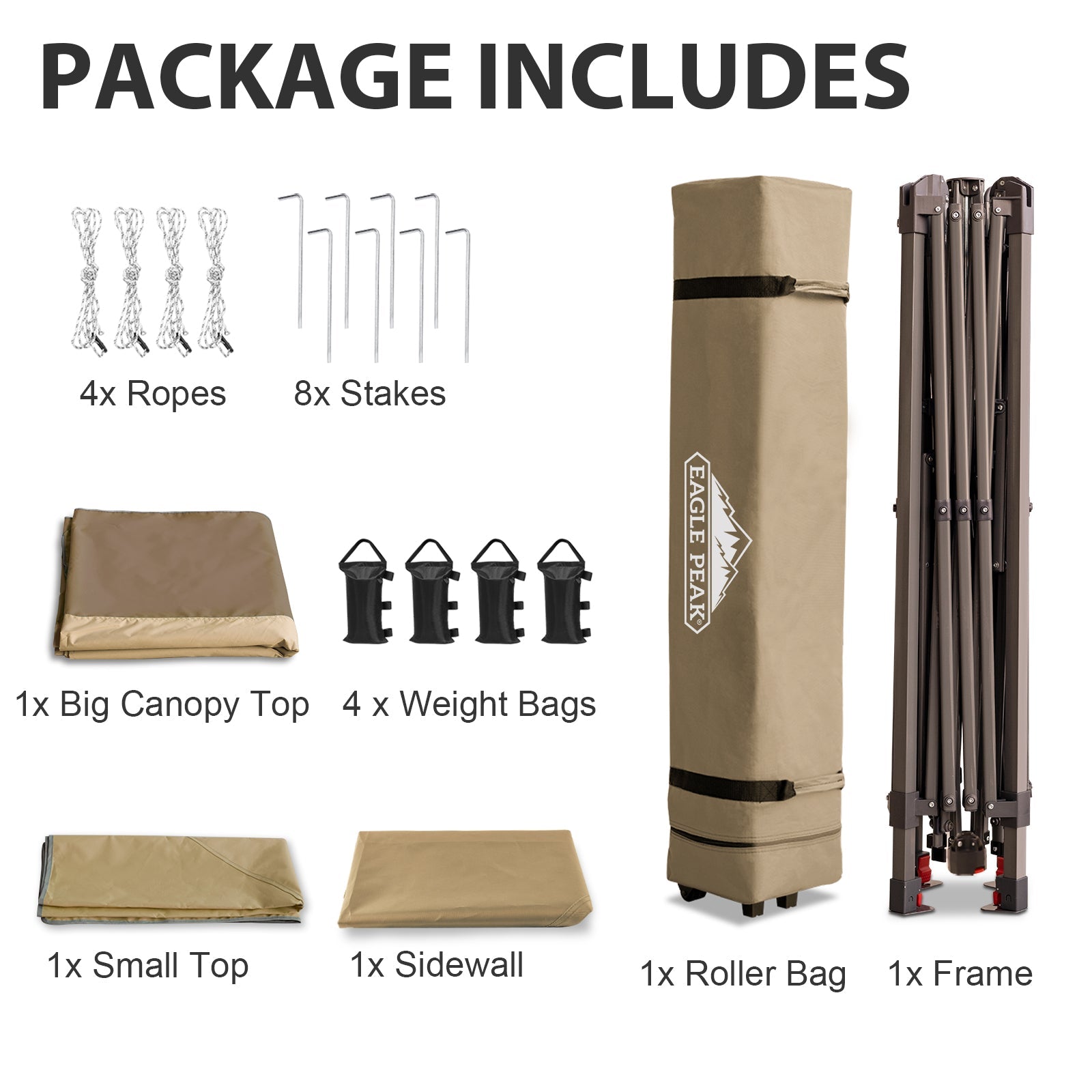 13x13 Pop Up Canopy Tent With Sidewall – Eagle Peak Custom Canopy Tent