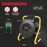 EAGLE PEAK 1500W Greenhouse Heater with Thermostat,black - Eagle Peak Custom Canopy Tent